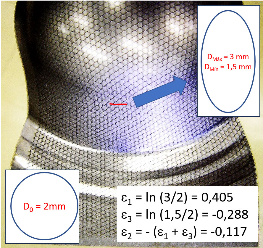 Exemplo da medição dimensional em um dos corpos de prova para determinação da CLC.